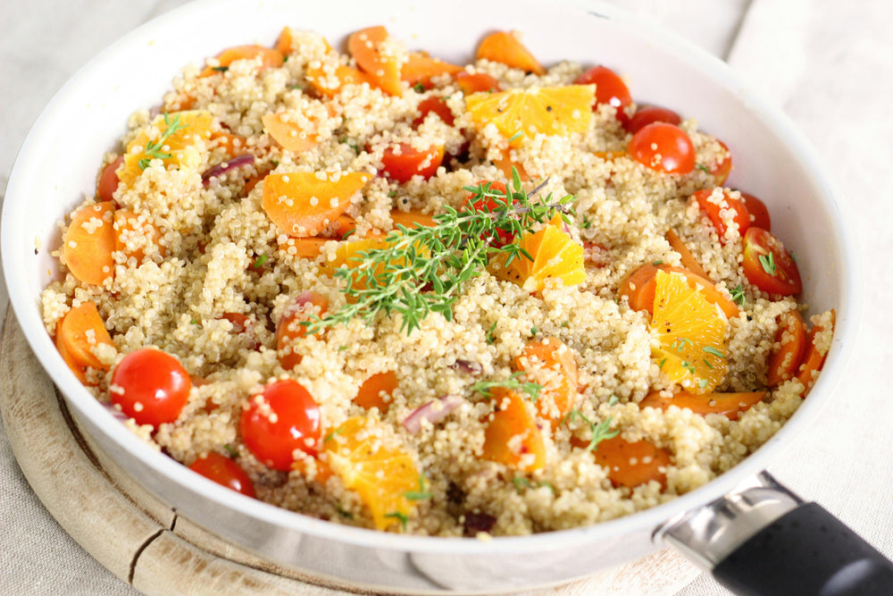 Organic white quinoa, nutrient-rich gluten-free grain perfect for salads, bowls, and healthy everyday meals – Purely Organic Foods