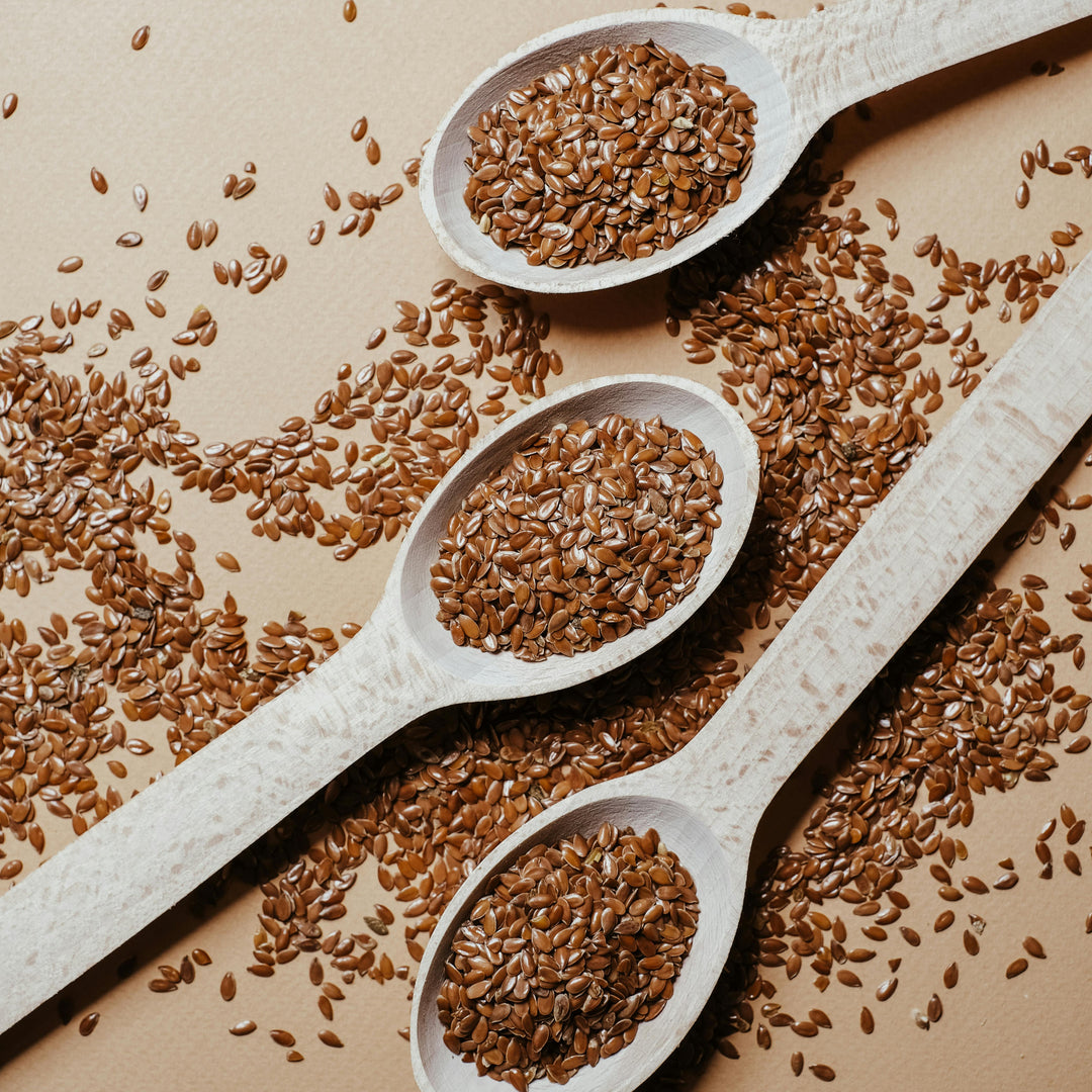 Premium organic whole brown flax seeds, ideal for adding fiber and nutrition to cereals, salads, and plant-based meals – Purely Organic Foods