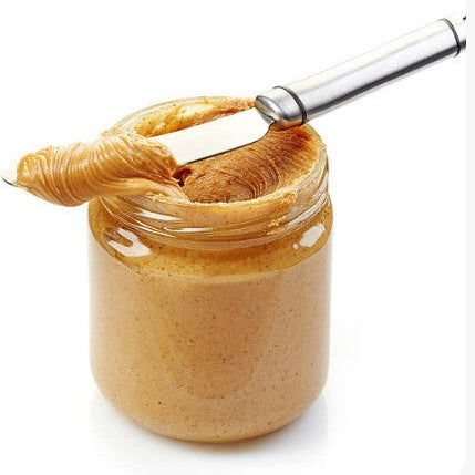 Jar of organic smooth unsalted peanut butter by Purely Organic Foods