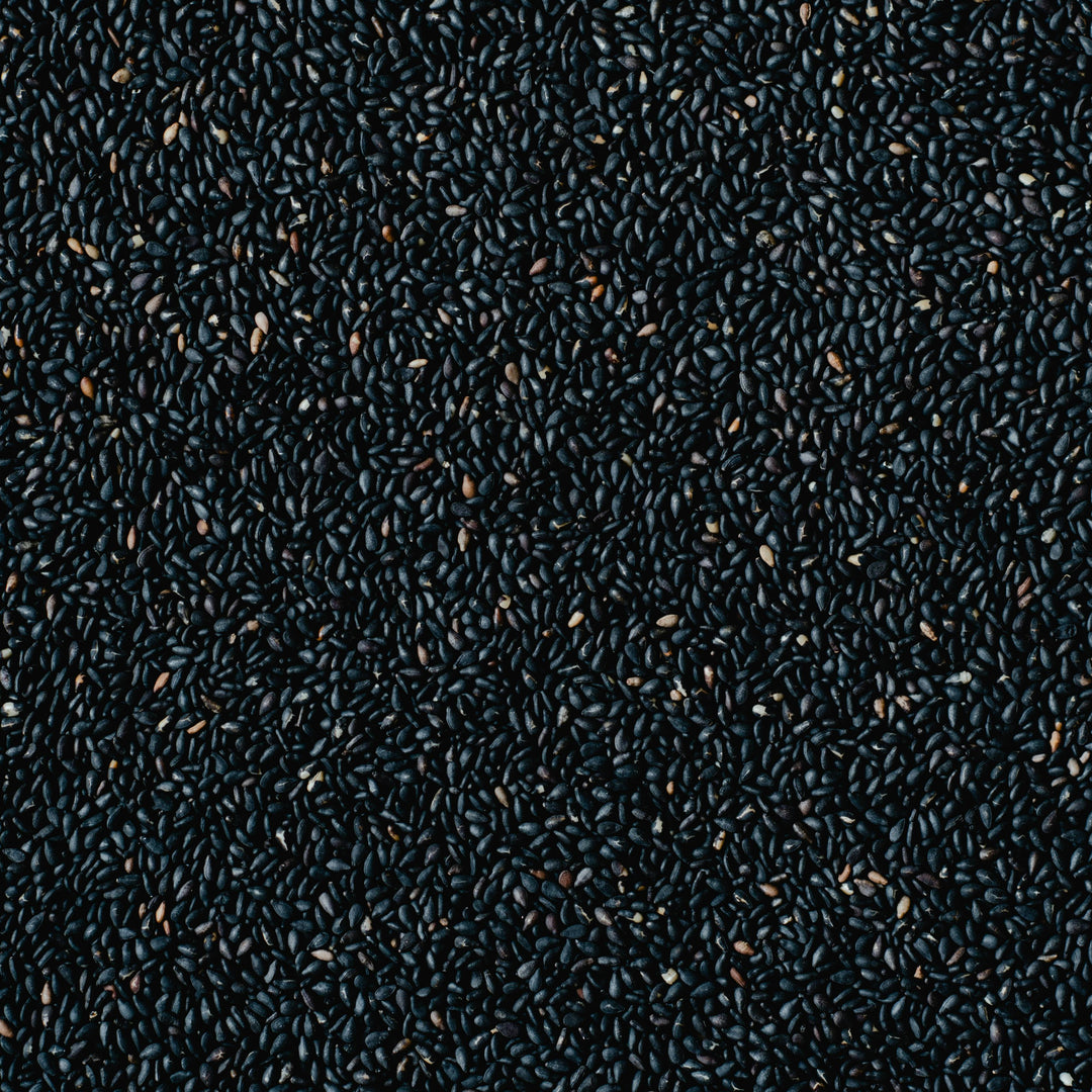 Organic black sesame seeds unhulled, nutrient-rich and flavorful, perfect for cooking, baking, and garnishing – Purely Organic Foods