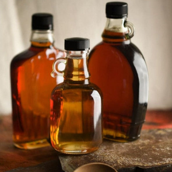 Pure and rich organic maple syrup, dark amber grade A – perfect natural sweetener for pancakes, baking, and beverages from Purely Organic Foods

Dark amber organic maple syrup in a glass bottle – bold flavor and premium quality, ideal for breakfast toppings and gourmet cooking