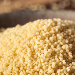 Organic Medium Couscous in a wooden bowl ready for cooking
Premium Organic Medium Couscous from Purely Organic Foods