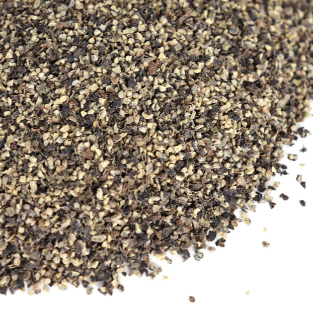 Purely Organic Foods medium ground black pepper, organic and freshly packed for bold flavor in everyday cooking

Organic black pepper with a medium grind texture, ideal for seasoning meats, vegetables, and sauces