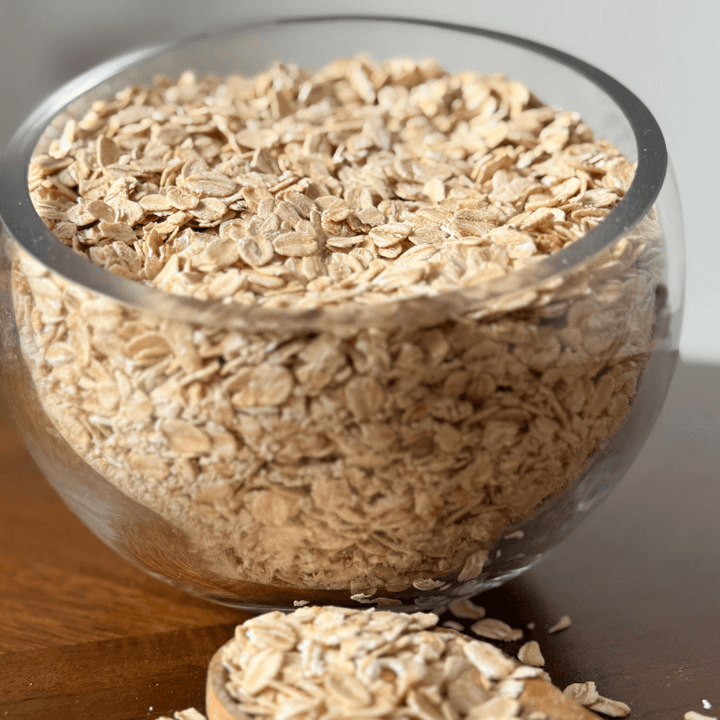 Purely Organic Foods thick rolled oats, regular cut and organic, perfect for hearty and filling breakfasts"

"Organic thick-cut rolled oats with a dense texture, ideal for slow-cooked oatmeal or baking