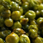 Organic roasted and salted green pea snack