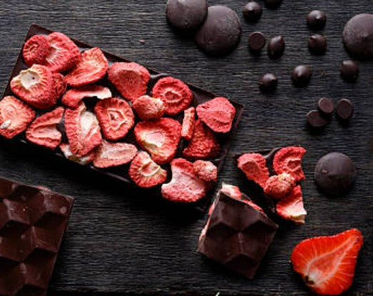 Bulk organic freeze-dried strawberries available from Purely Organic Foods Canada.
