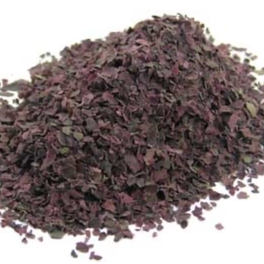 Wild harvested organic dulse seaweed flakes by Purely Organic Foods, a mineral-rich superfood great for soups, salads, and health-conscious recipes