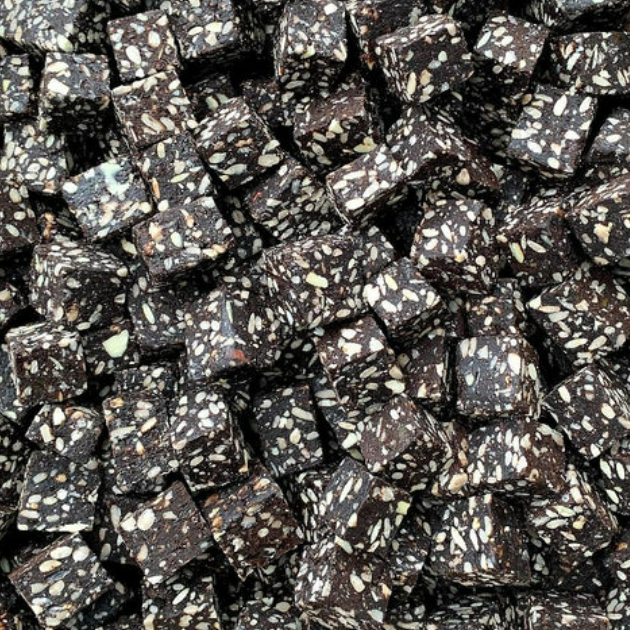 Purely Organic Foods Carob & Supergreens energy chunks – nutrient-dense, natural snacks packed with antioxidants and superfood benefits, ideal for healthy on-the-go energy