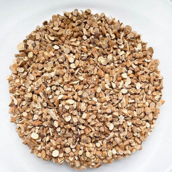 Purely Organic Foods premium organic astragalus root cut and sifted pieces for herbal use.

Organic astragalus root c/s from Purely Organic Foods with natural earthy aroma.