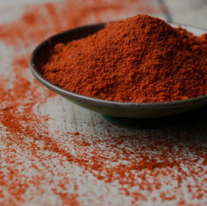 Organic sweet paprika powder with a vibrant red color and mild flavor – perfect for seasoning vegetables, soups, stews, and sauces by Purely Organic Foods

Naturally sweet organic paprika powder made from sun-dried peppers – ideal for adding rich color and subtle flavor to a variety of dishes