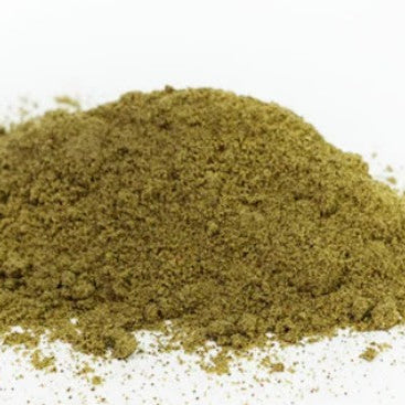 Purely Organic Kelp Powder in glass jar – organic seaweed powder