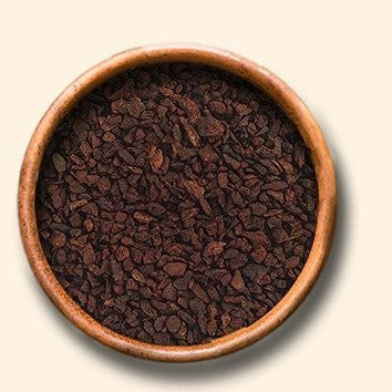 Premium roasted organic chicory root granules in a bowl.

Organic chicory root granules close-up showing texture and color.

Caffeine-free roasted organic chicory root granules for brewing hot drinks.